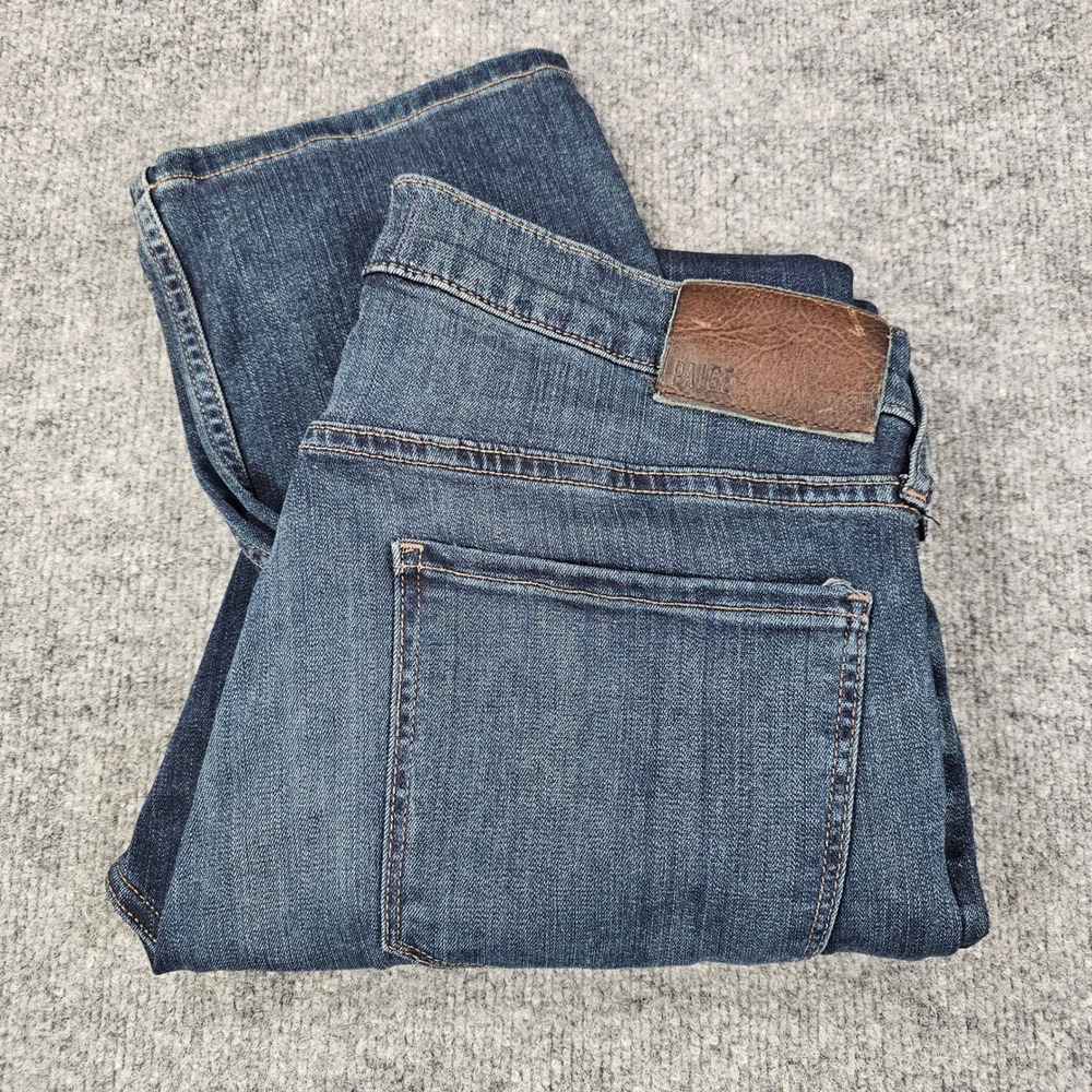 PAIGE Federal Transcend Slim Straight Jeans Mens 32 Cellar Dark Wash Blue - Picture 1 of 13